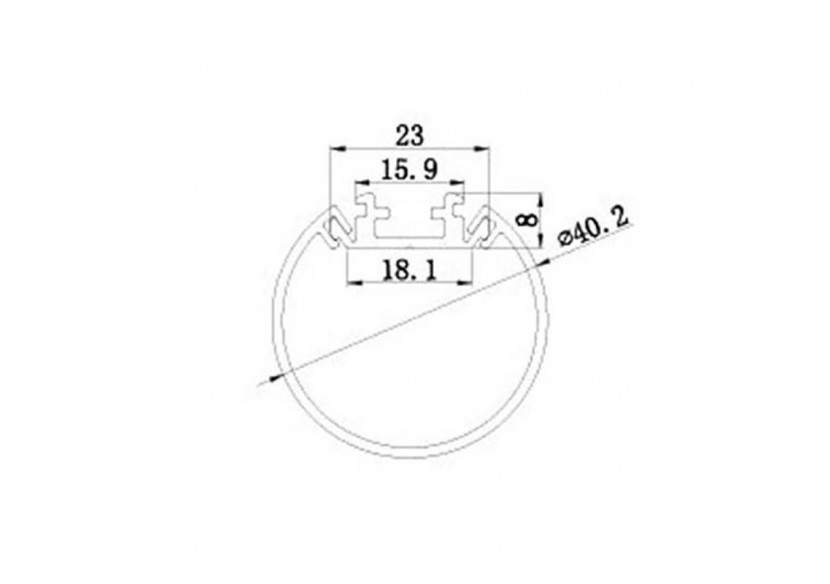 Diffuseur diamètre 40.2mm pour profilé aluminium BPERFT40 - BDRGT40 - Barcelona LED Diffuseur diamètre 40.2mm pour profilé aluminium BPERFT40 - BDRGT40 - Barcelona LED