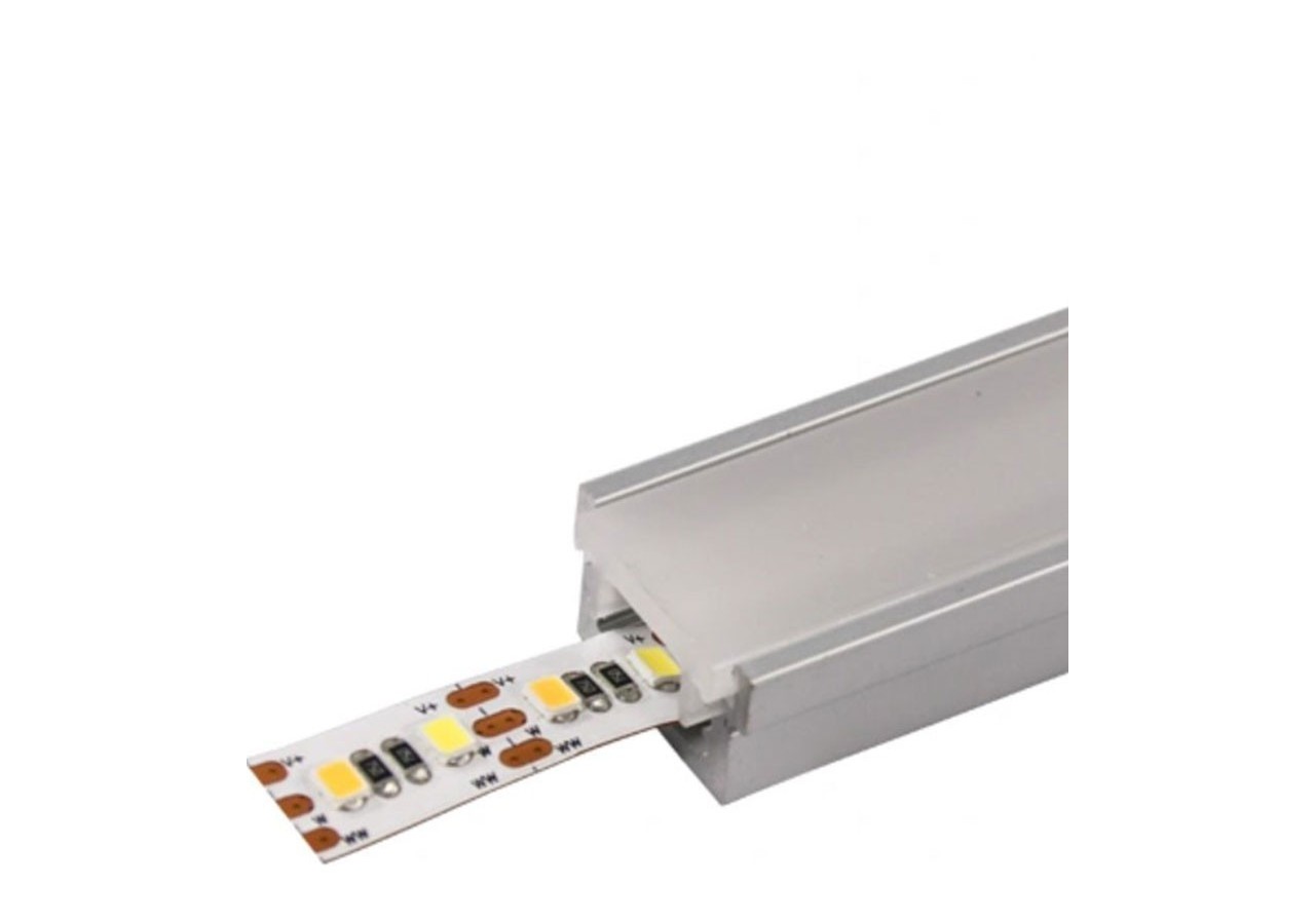 Profilé en aluminium encastrable au sol 22x13mm (2m) - BPERFALP131 - Barcelona LED