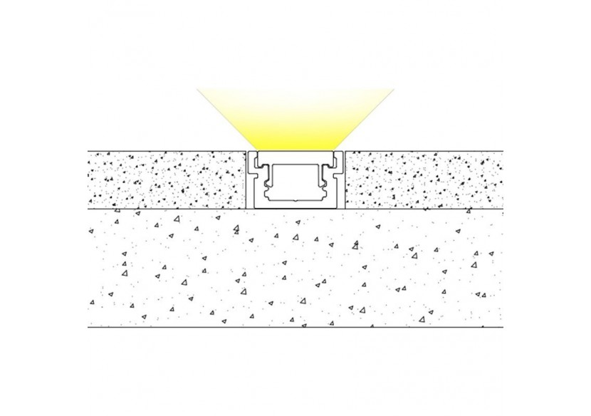 Profilé en aluminium encastrable au sol 22x13mm (2m) - BPERFALP131 - Barcelona LED Profilé en aluminium encastrable au sol 22x13mm (2m) - BPERFALP131 - Barcelona LED