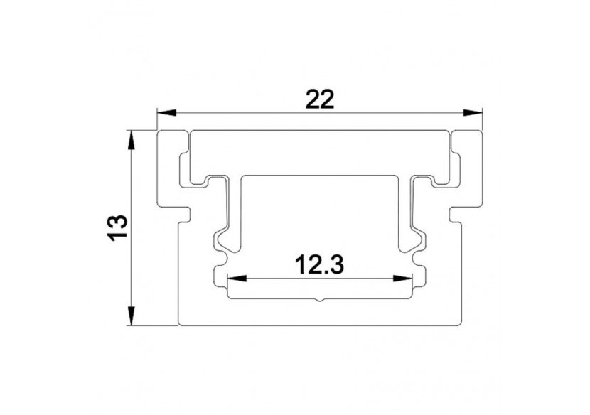 Profilé en aluminium encastrable au sol 22x13mm (2m) - BPERFALP131 - Barcelona LED Profilé en aluminium encastrable au sol 22x13mm (2m) - BPERFALP131 - Barcelona LED