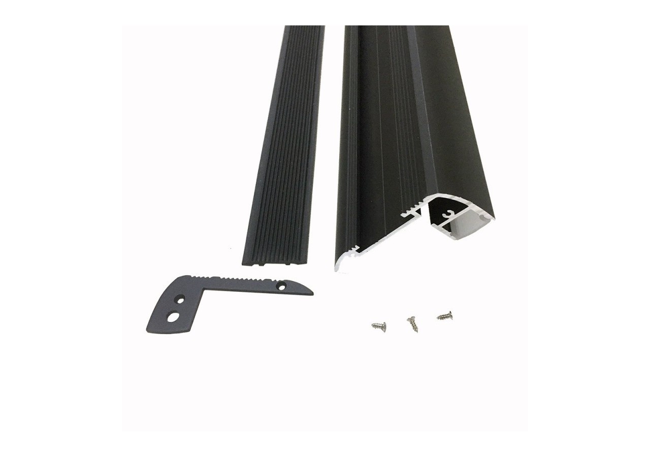 Profilé en aluminium pour éclairage des escaliers 65x27.5mm (2m) - BPERFALP024R-N - Barcelona LED