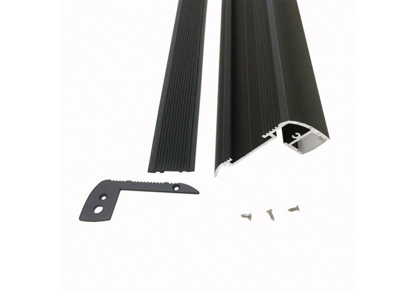 Profilé en aluminium pour éclairage des escaliers 65x27.5mm (2m) - BPERFALP024R-N - Barcelona LED Profilé en aluminium pour éclairage des escaliers 65x27.5mm (2m) - BPERFALP024R-N - Barcelona LED