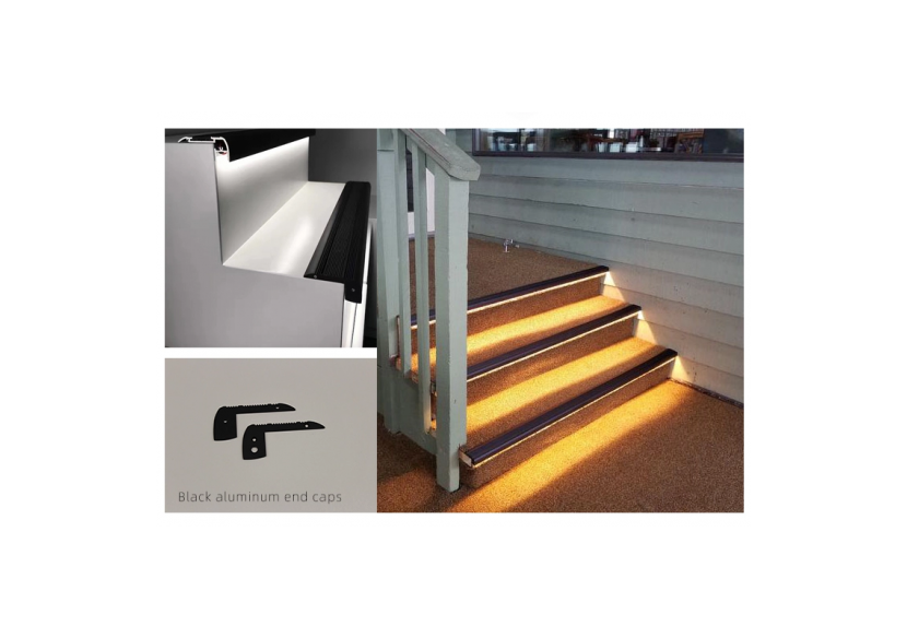 Profilé en aluminium pour éclairage des escaliers 65x27.5mm (2m) - BPERFALP024R-N - Barcelona LED Profilé en aluminium pour éclairage des escaliers 65x27.5mm (2m) - BPERFALP024R-N - Barcelona LED