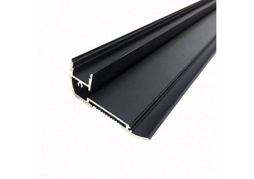 Profilé en aluminium pour éclairage des escaliers 65x27.5mm (2m) - BPERFALP024R-N - Barcelona LED Profilé en aluminium pour éclairage des escaliers 65x27.5mm (2m) - BPERFALP024R-N - Barcelona LED