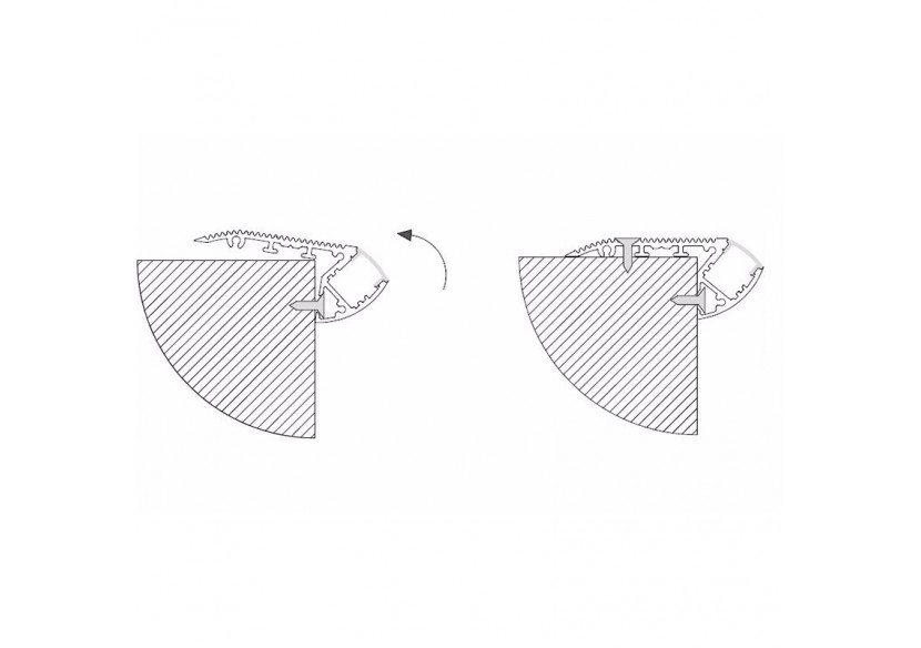 Profilé en aluminium pour éclairage des escaliers 65x27.5mm (2m) - BPERFALP024R-N - Barcelona LED Profilé en aluminium pour éclairage des escaliers 65x27.5mm (2m) - BPERFALP024R-N - Barcelona LED