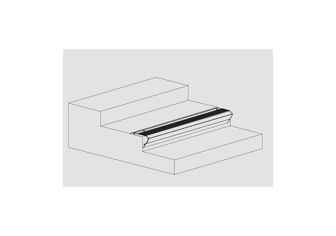 Profilé en aluminium pour éclairage des escaliers 65x27.5mm (2m) - BPERFALP024R-N - Barcelona LED