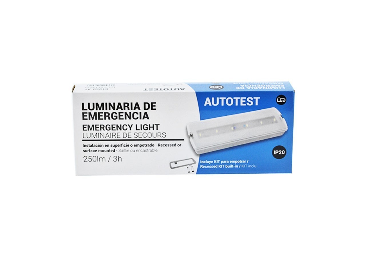 Bloc de secours AUTOTEST 3W-250lm-3 h d'autonomie - B1050-AT - Barcelona LED