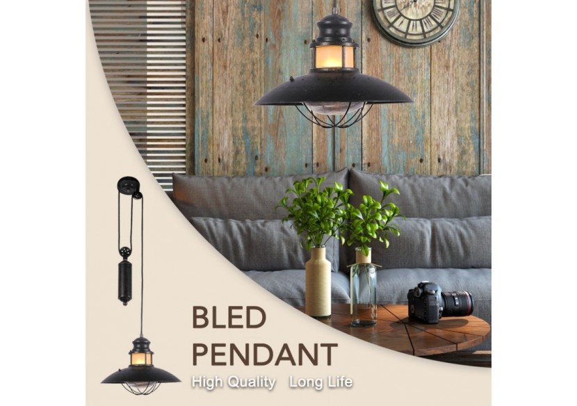 Suspension à poulie "Coal Pendant" E27 - LV245-C - Barcelona LED Suspension à poulie "Coal Pendant" E27 - LV245-C - Barcelona LED
