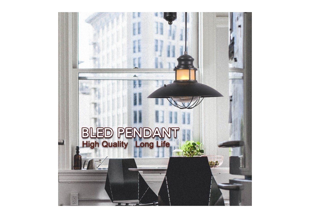 Suspension à poulie "Coal Pendant" E27 - LV245-C - Barcelona LED