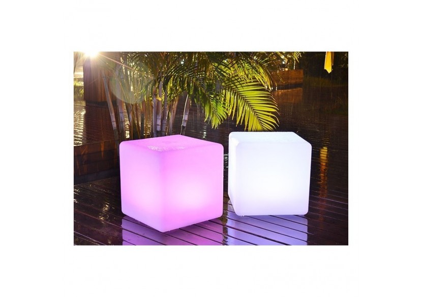 Cube lumineux LED RGBW sans fil 35cm IP65 - MU1002 - Barcelona LED