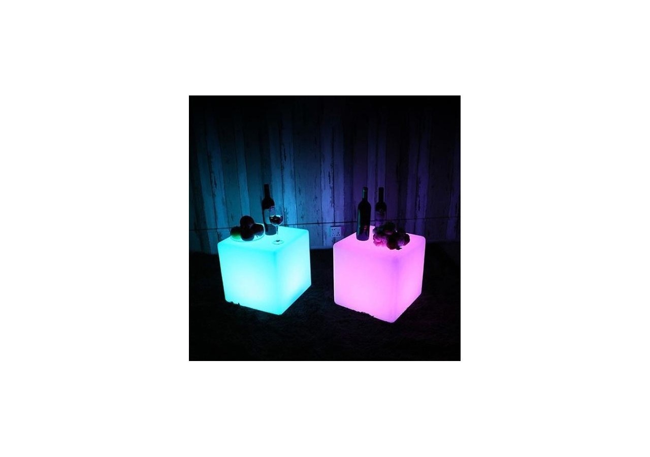 Cube lumineux LED RGBW sans fil 35cm IP65 - MU1002 - Barcelona LED
