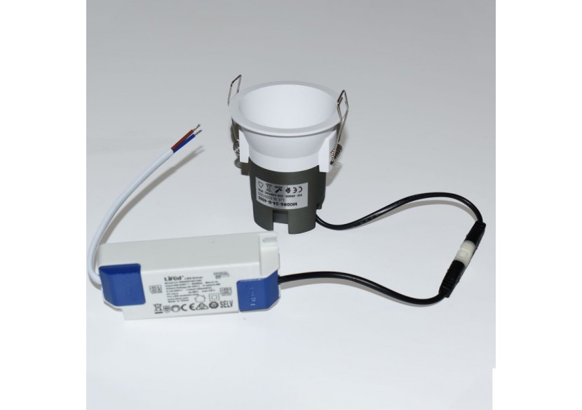 Spot LED encastrable 6W "KOPPA"-Optique 15 degrés-Coupe diamètre 65mm-Faible UGR - MODR6-15-B-2700 - Barcelona LED