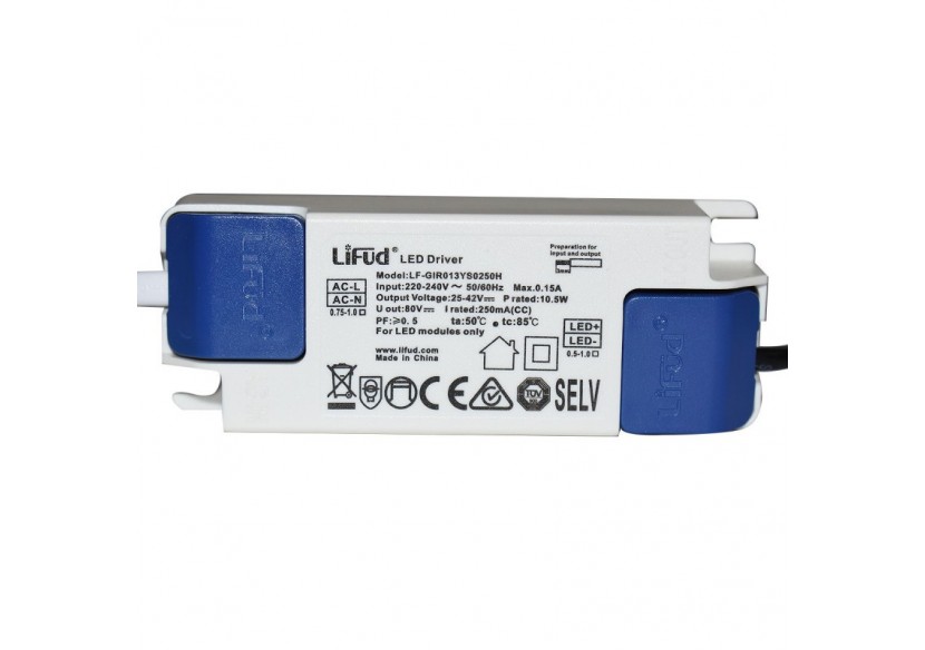 Spot LED encastrable 6W "KOPPA"-Optique 15 degrés-Coupe diamètre 65mm-Faible UGR - MODR6-15-B-2700 - Barcelona LED