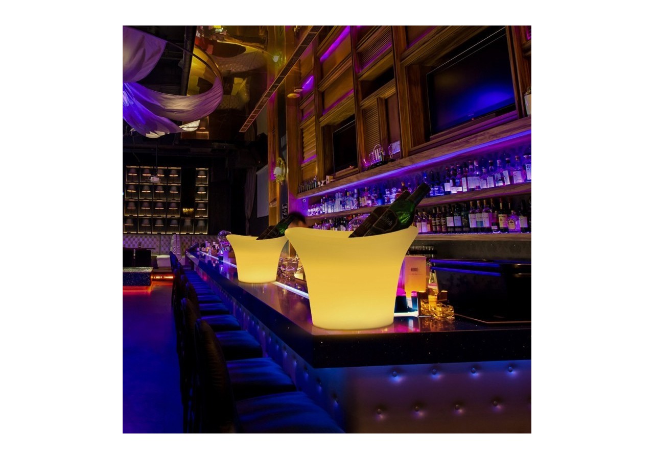 Seau à bouteilles lumineux LED RGBW sans fil IP65 - MU3003 - Barcelona LED