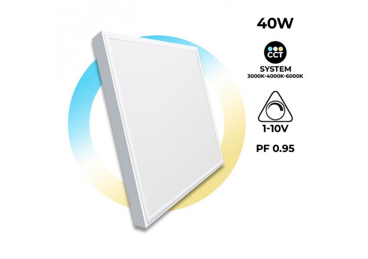 Panneau LED 60x60 en saillie extra-plat CCT- Dimmable à télécommande-40W-Avec KIT de montage - B4292-CCT - Barcelona LED