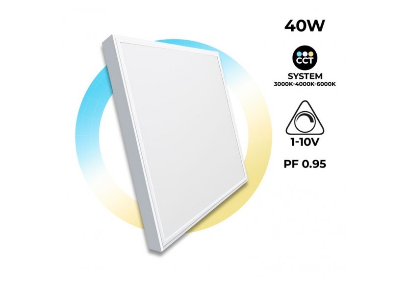 Panneau LED 60x60 en saillie extra-plat CCT- Dimmable à télécommande-40W-Avec KIT de montage - B4292-CCT - Barcelona LED Panneau LED 60x60 en saillie extra-plat CCT- Dimmable à télécommande-40W-Avec KIT de montage - B4292-CCT - Barcelona LED