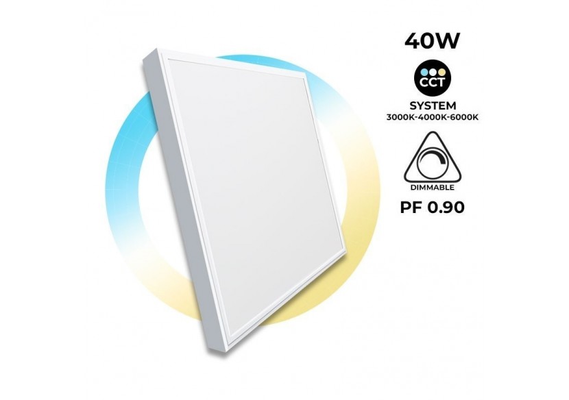 Panneau LED 60x60 en saillie extra-plat CCT- Dimmable à télécommande-40W-Avec KIT de montage - B4292-CCT - Barcelona LED Panneau LED 60x60 en saillie extra-plat CCT- Dimmable à télécommande-40W-Avec KIT de montage - B4292-CCT - Barcelona LED