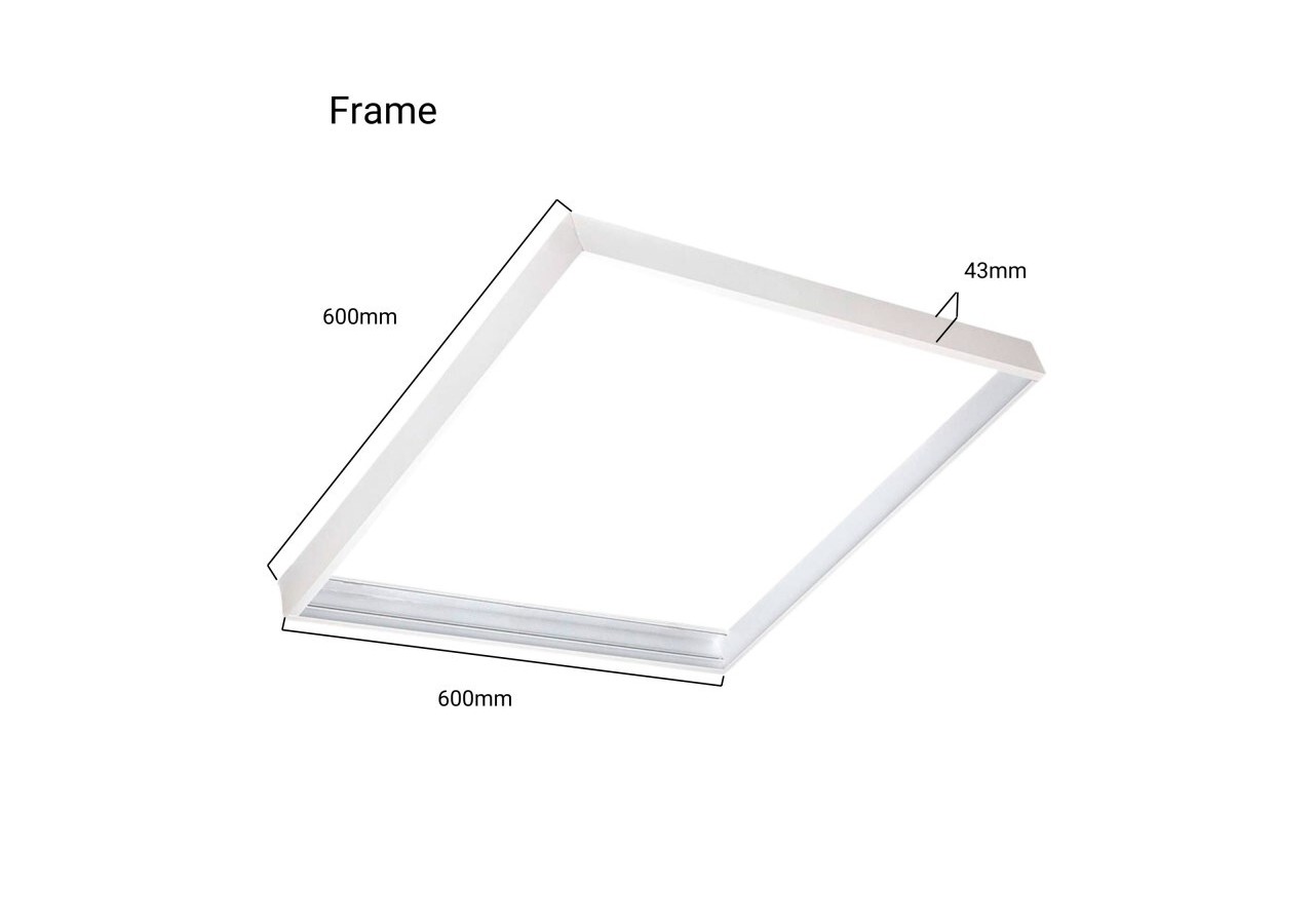 Panneau LED 60x60 en saillie extra-plat-Driver PHILIPS-44W-UGR19-avec KIT de montage - B4292-UGR19-BC - Barcelona LED