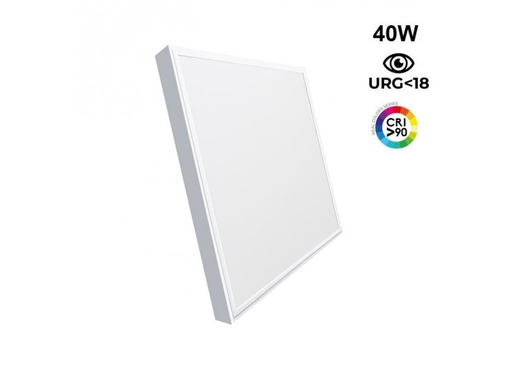 Panneau LED 60x60 en saillie extra-plat-Driver OSRAM-40W-UGR18-IRC90-Avec KIT de montage - B4292-UGR18-BN - Barcelona LED