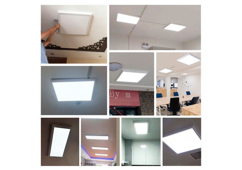 Panneau LED 60x60 en saillie extra-plat-Driver OSRAM-40W-UGR18-IRC90-Avec KIT de montage - B4292-UGR18-BN - Barcelona LED Panneau LED 60x60 en saillie extra-plat-Driver OSRAM-40W-UGR18-IRC90-Avec KIT de montage - B4292-UGR18-BN - Barcelona LED