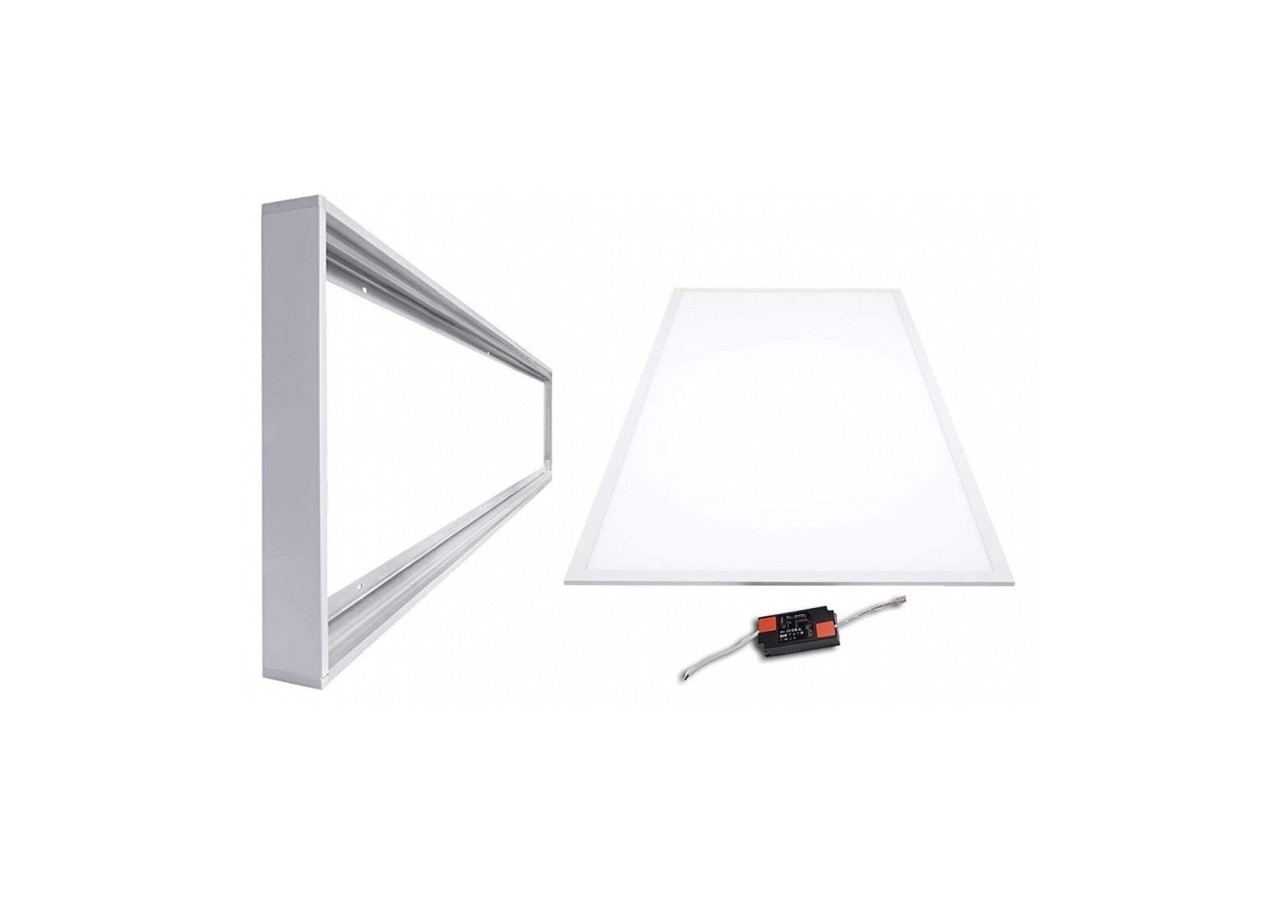 Panneau LED 120x60 en saillie extra-plat-Driver Philips-72W-UGR19-Avec KIT de montage - B4291-BF - Barcelona LED