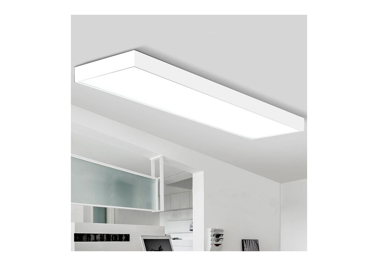 Panneau LED 120x30 extra-plat en saillie-Driver Philips-44W-UGR19-Avec KIT de montage - B4290-BC - Barcelona LED