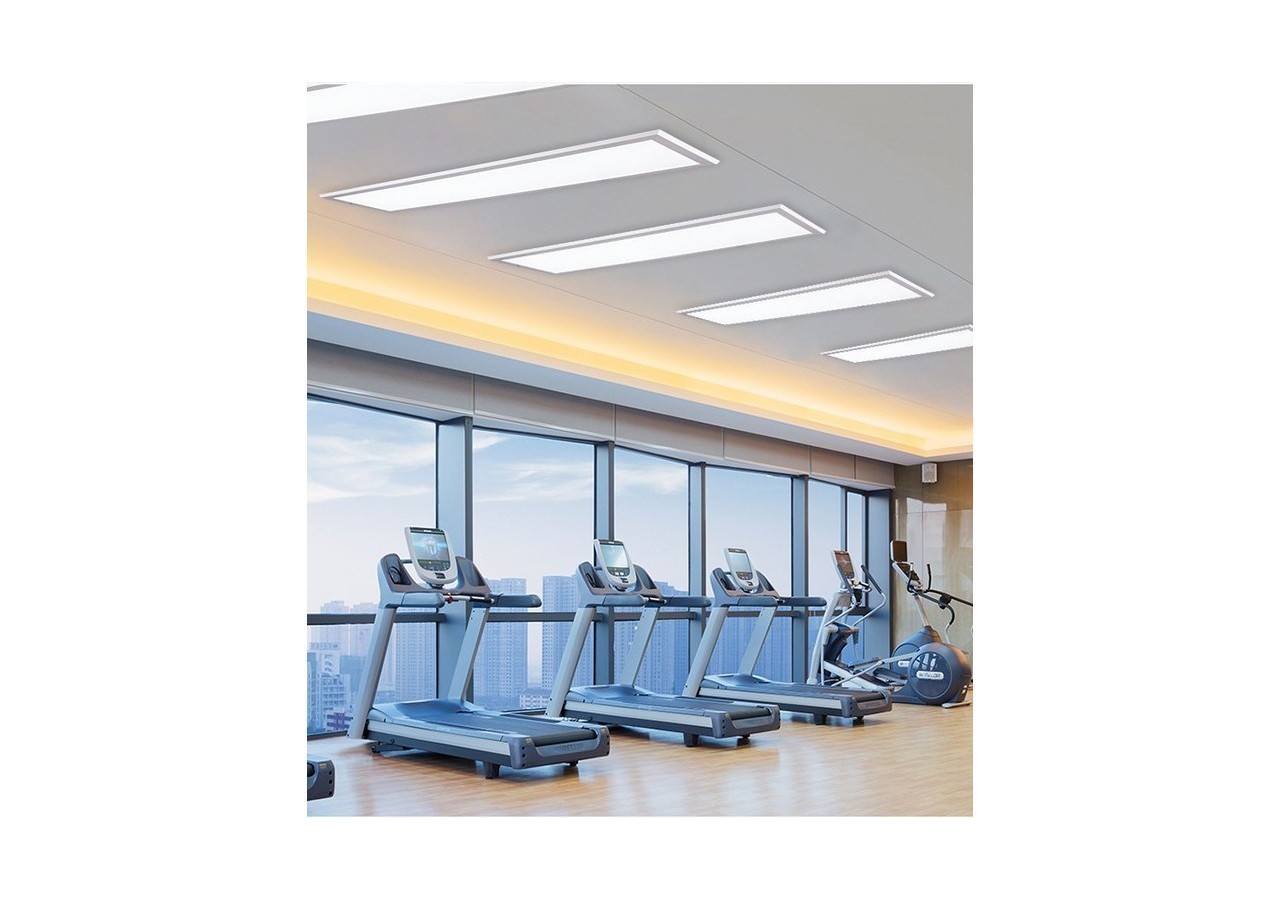 Panneau LED 120x30 extra-plat en saillie-Driver Philips-44W-UGR19-Avec KIT de montage - B4290-BC - Barcelona LED