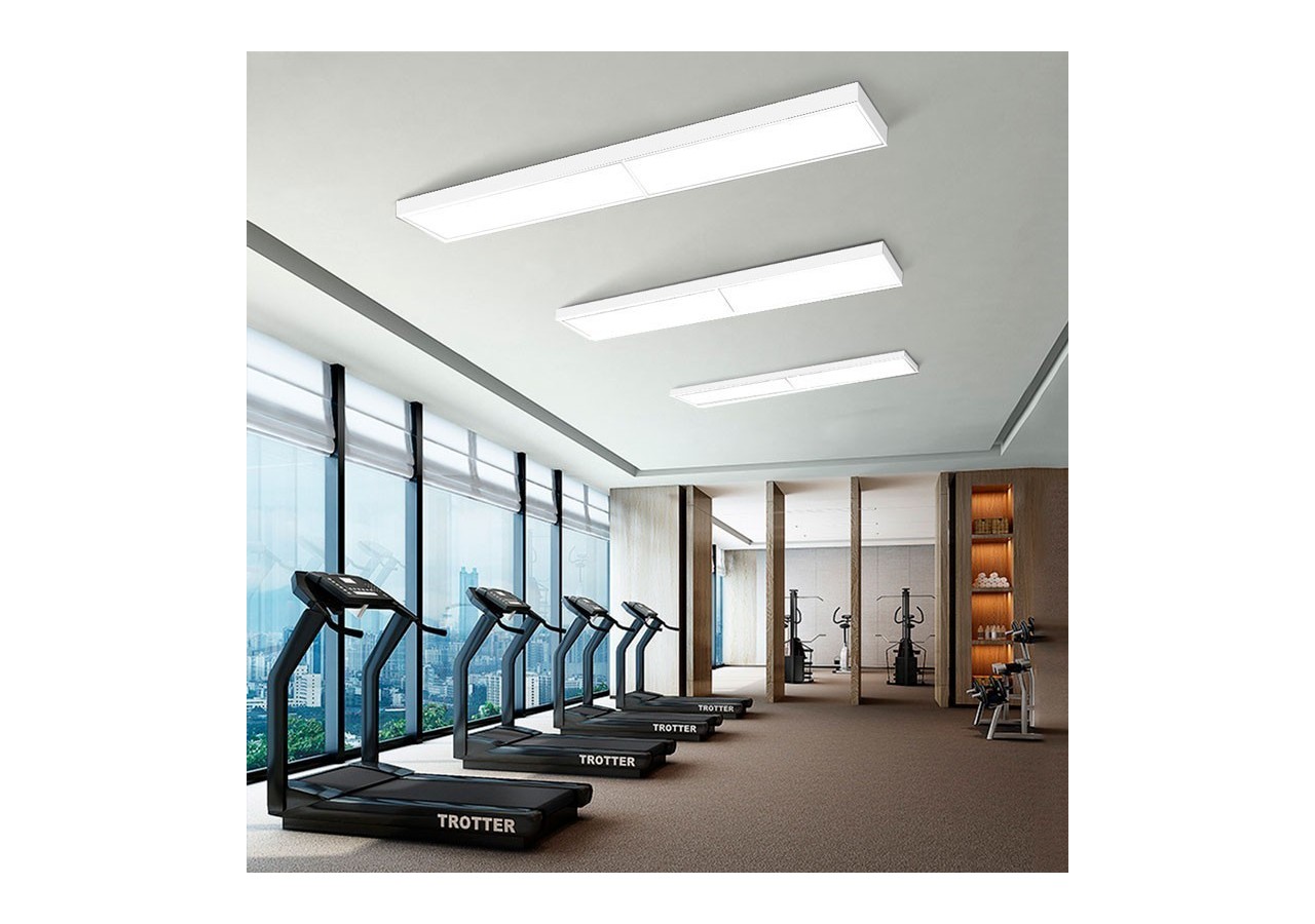 Panneau LED 120x30 extra-plat en saillie-Driver Philips-44W-UGR19-Avec KIT de montage - B4290-BC - Barcelona LED