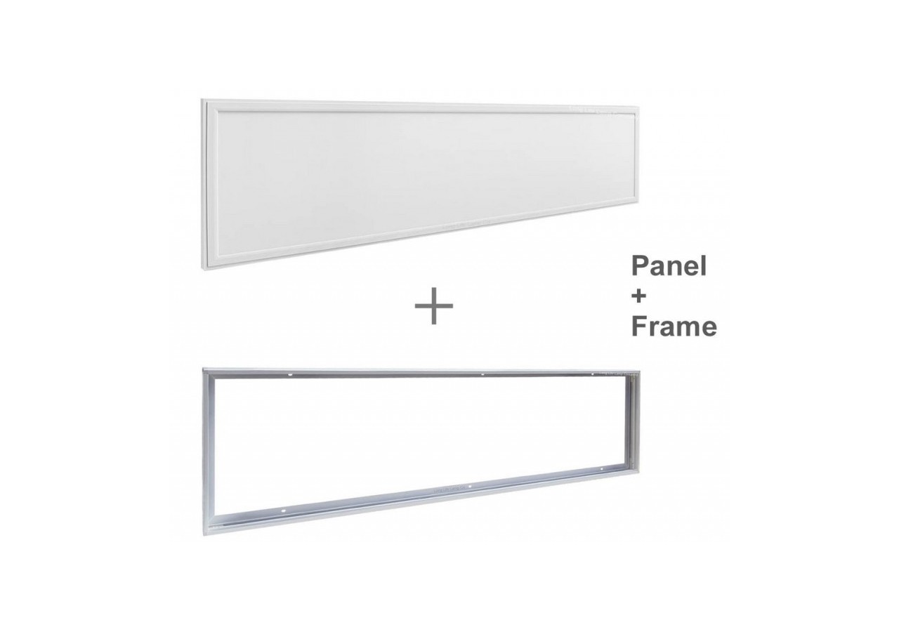 Panneau LED 120x30 extra-plat en saillie-Driver Philips-44W-UGR19-Avec KIT de montage - B4290-BC - Barcelona LED