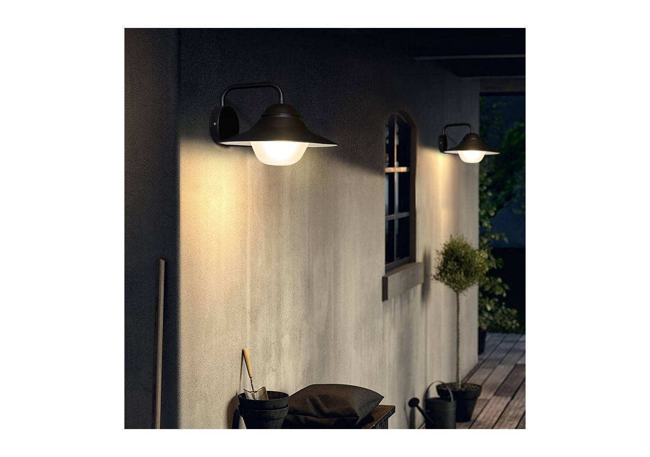 Applique murale extérieur "Hat" IP44 E27 - L1558-G - Barcelona LED
