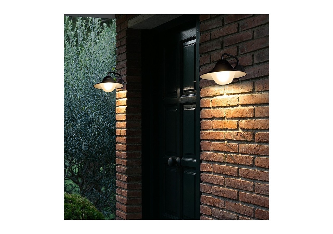 Applique murale extérieur "Hat" IP44 E27 - L1558-G - Barcelona LED