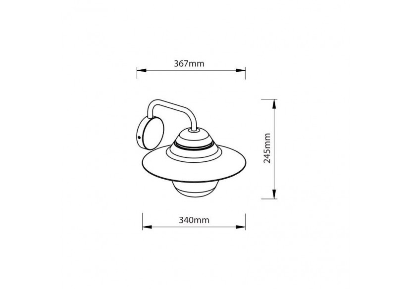 Applique murale extérieur "Hat" IP44 E27 - L1558-G - Barcelona LED Applique murale extérieur "Hat" IP44 E27 - L1558-G - Barcelona LED