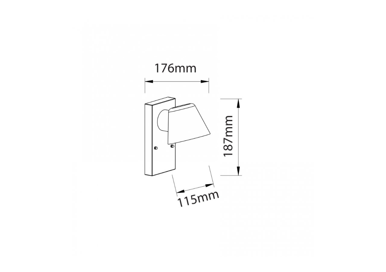 Applique murale extérieur "Styl" GU10 IP44 - L1553-N - Barcelona LED