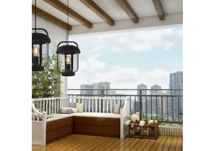 Suspension extérieur "Serène" IP54 E27 - L1560-N - Barcelona LED 2