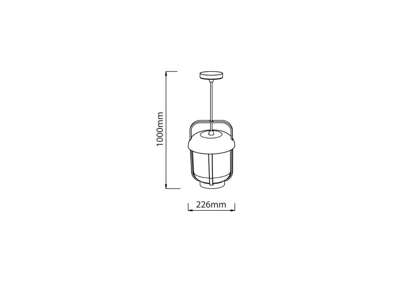 Suspension extérieur "Serène" IP54 E27 - L1560-N - Barcelona LED