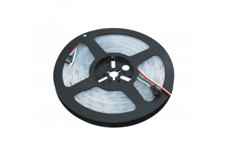 Ruban LED intelligent IC RGB 12V DC-14,4 W/m-IP65-60 LED/m-Largeur 10mm-5 mètres - B1575RGB - Barcelona LED