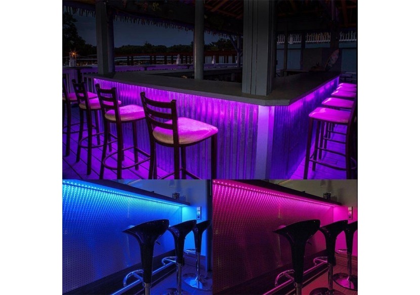 Ruban LED intelligent IC RGB 12V DC-14,4 W/m-IP65-60 LED/m-Largeur 10mm-5 mètres - B1575RGB - Barcelona LED Ruban LED intelligent IC RGB 12V DC-14,4 W/m-IP65-60 LED/m-Largeur 10mm-5 mètres - B1575RGB - Barcelona LED