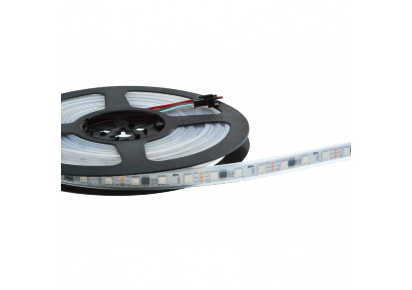 Ruban LED intelligent IC RGB 12V DC-14,4 W/m-IP65-60 LED/m-Largeur 10mm-5 mètres - B1575RGB - Barcelona LED Ruban LED intelligent IC RGB 12V DC-14,4 W/m-IP65-60 LED/m-Largeur 10mm-5 mètres - B1575RGB - Barcelona LED