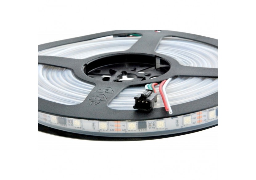 Ruban LED intelligent IC RGB 12V DC-14,4 W/m-IP65-60 LED/m-Largeur 10mm-5 mètres - B1575RGB - Barcelona LED Ruban LED intelligent IC RGB 12V DC-14,4 W/m-IP65-60 LED/m-Largeur 10mm-5 mètres - B1575RGB - Barcelona LED
