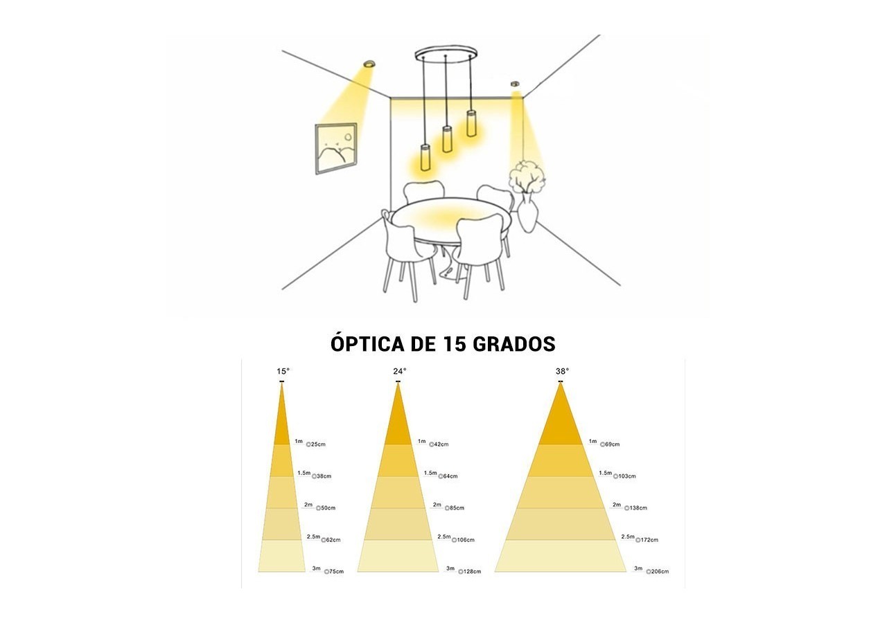 Spot LED encastrable 6W 15 degrés "Koppa" incliné - MODI6-15-B-2700 - Barcelona LED