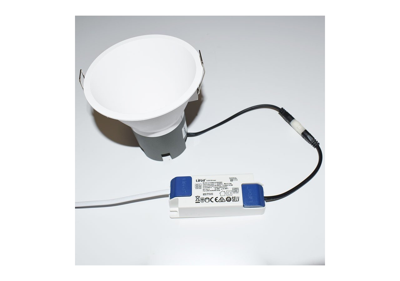 Spot LED encastrable 10W "KOPPA"-Optique 24 degrés-Coupe diamètre 100mm-Faible UGR - MODR11-24-B-4000 - Barcelona LED