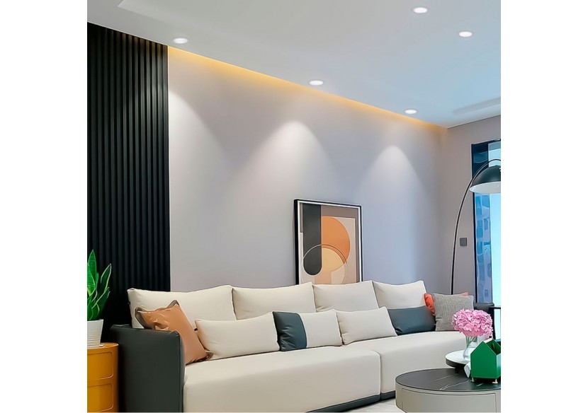 Spot LED encastrable 10W "KOPPA"-Optique 24 degrés-Coupe diamètre 100mm-Faible UGR - MODR11-24-B-4000 - Barcelona LED