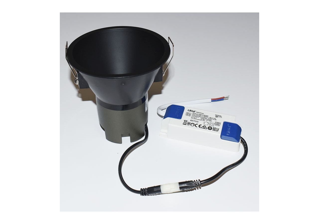 Spot LED encastrable 11W "KOPPA"-Optique 15 degrés-Coupe diamètre 100mm-Faible UGR - MODR11-15-N-4000 - Barcelona LED