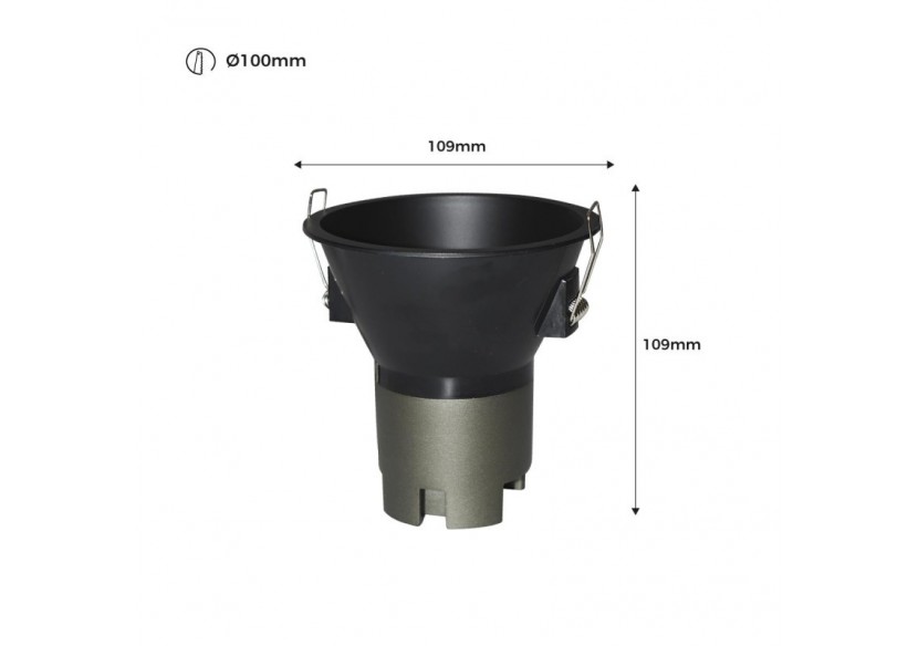 Spot LED encastrable 11W "KOPPA"-Optique 15 degrés-Coupe diamètre 100mm-Faible UGR - MODR11-15-N-4000 - Barcelona LED