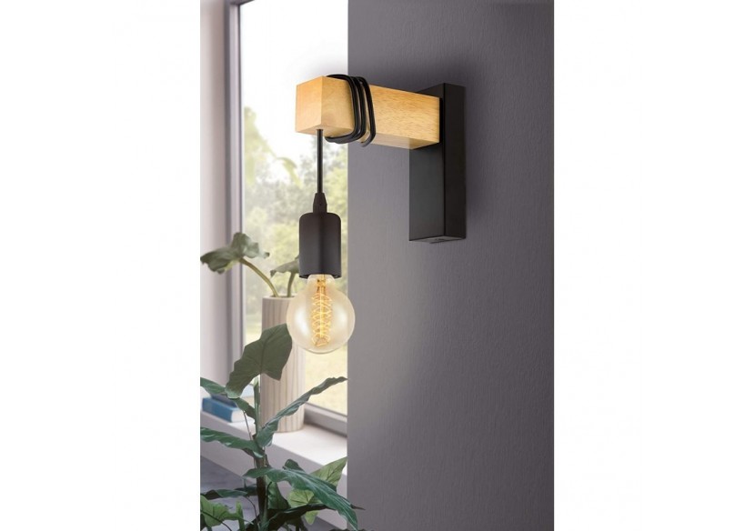 Applique murale en bois "Ruder" E27 - LM130-N - Barcelona LED