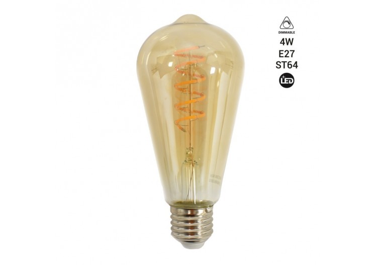 Ampoule LED ST64 à filament Edison 4W E27 dimmable - V300-ST64 - Barcelona LED