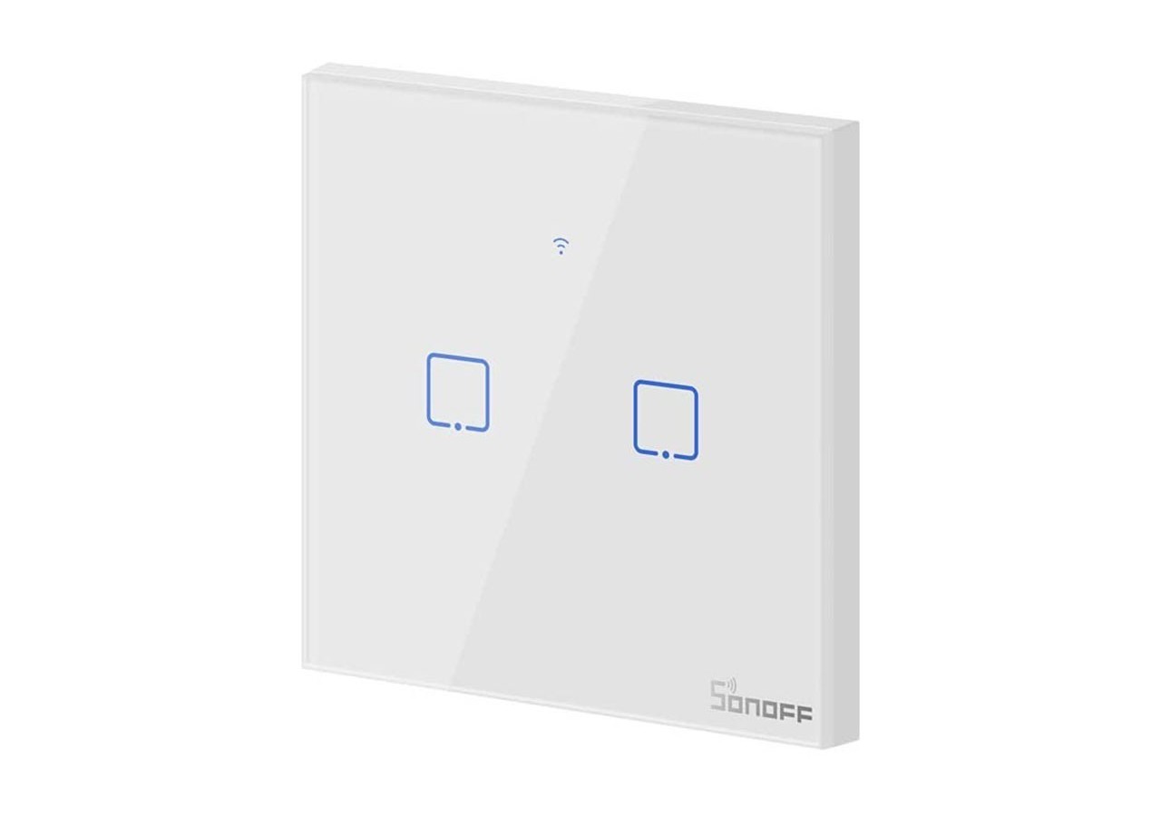 Double interrupteur tactile WiFi / SmartHome SONOFF Touch - SONOFFT0EU2C - Barcelona LED