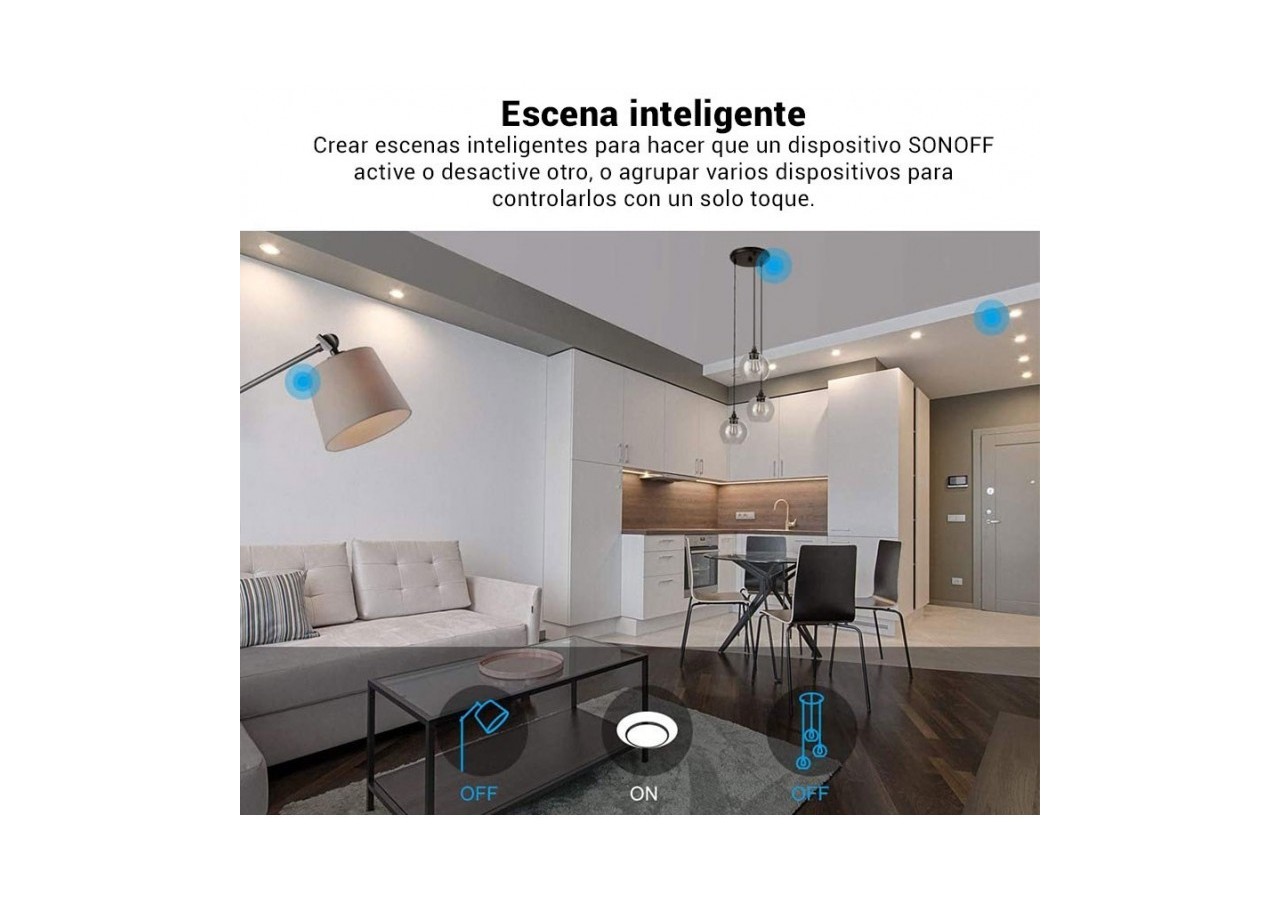 Double interrupteur tactile WiFi / SmartHome SONOFF Touch - SONOFFT0EU2C - Barcelona LED