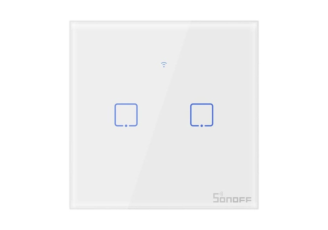 Double interrupteur tactile WiFi / SmartHome SONOFF Touch - SONOFFT0EU2C - Barcelona LED