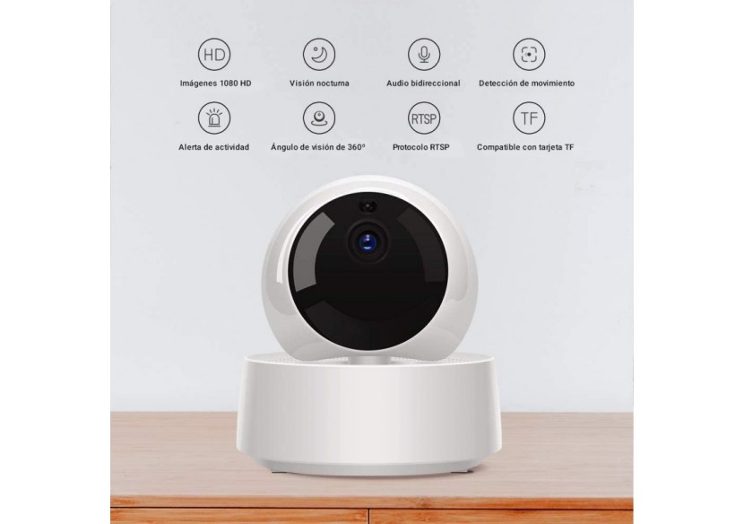 Caméra de sécurité WiFi 1080p 360 degrés | SONOFF - SONOFFGK200MP2B - Barcelona LED